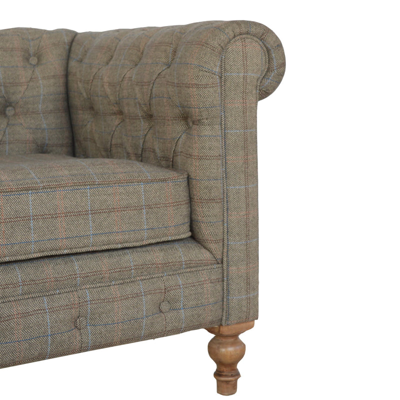 Multi Tweed 2 Seat Chesterfield