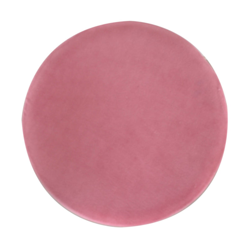 Large Pink Footstool with Gold Base