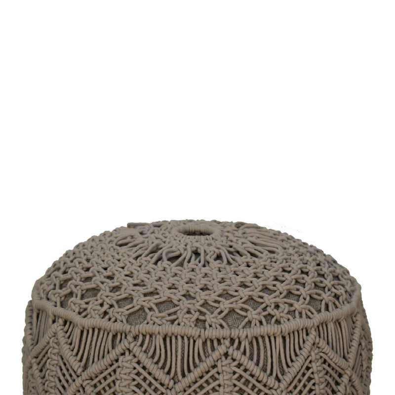 Crotchet Grey Footstool