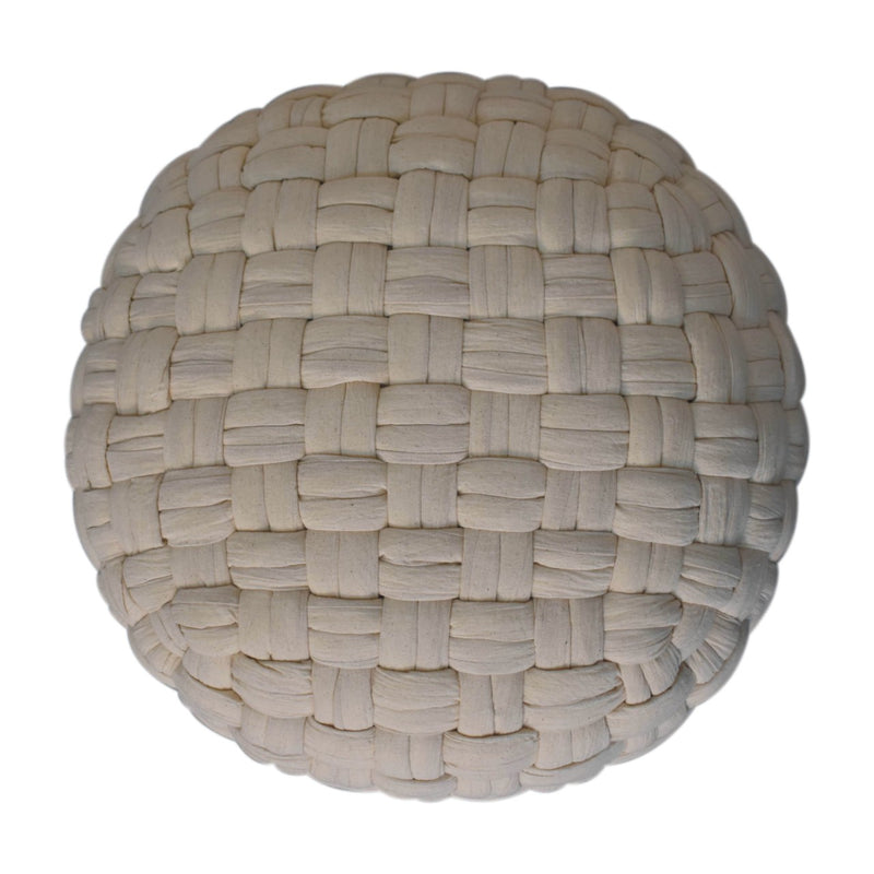 White Tube Pouffe