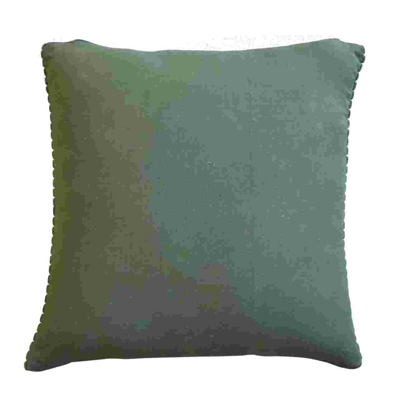 Ribbed Green Cushion Set of 2