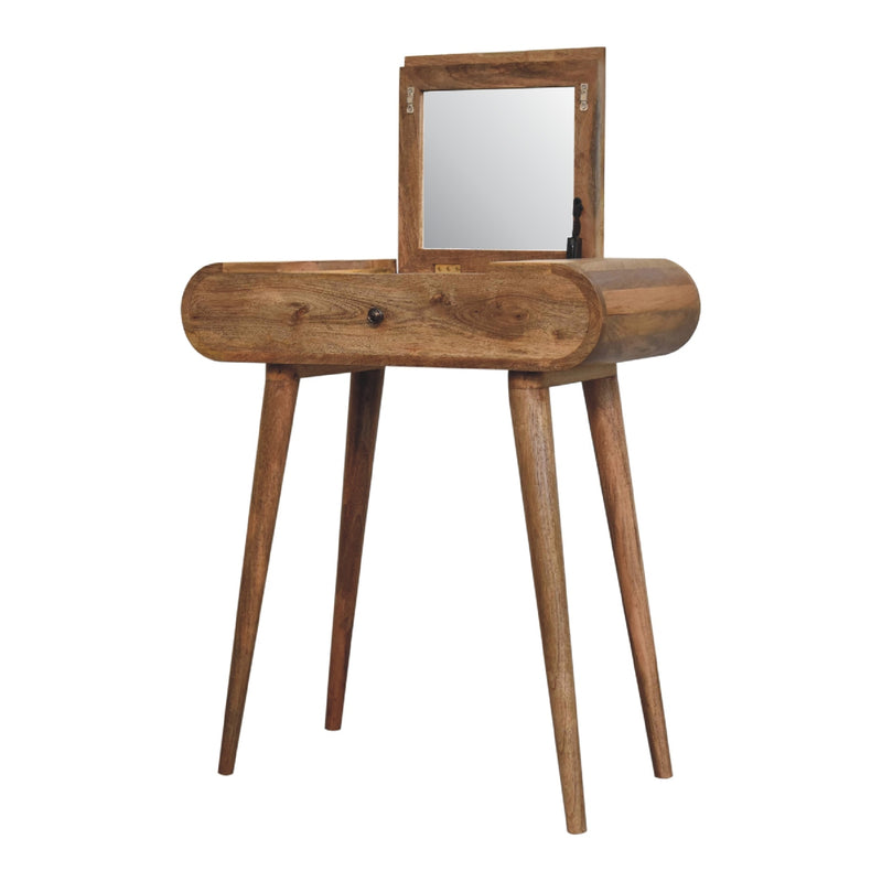 Mini Oak-ish Round Dressing Table