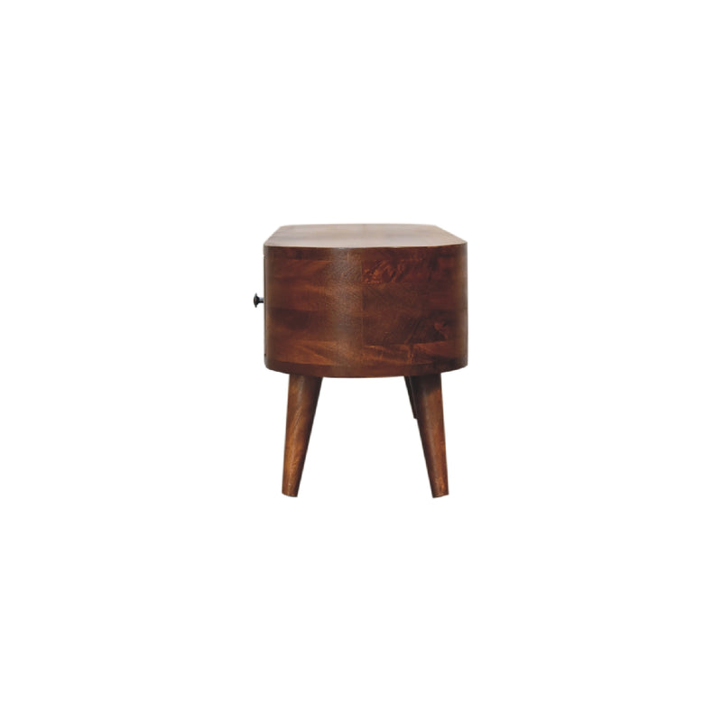 Chestnut Round Open Media Unit