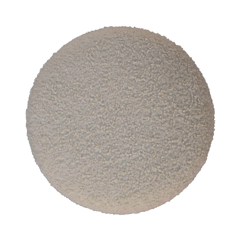 Boucle Cream Round Footstool