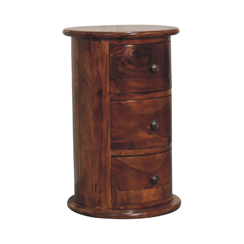 3 Drawer Chestnut Sheesham Drum