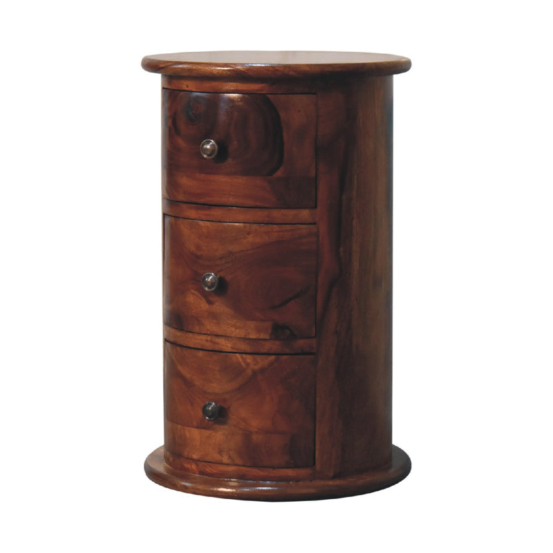 3 Drawer Chestnut Sheesham Drum