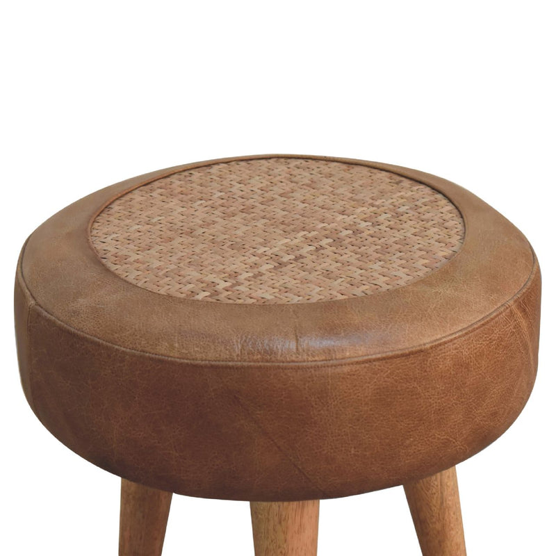 Seagrass Buffalo Footstool