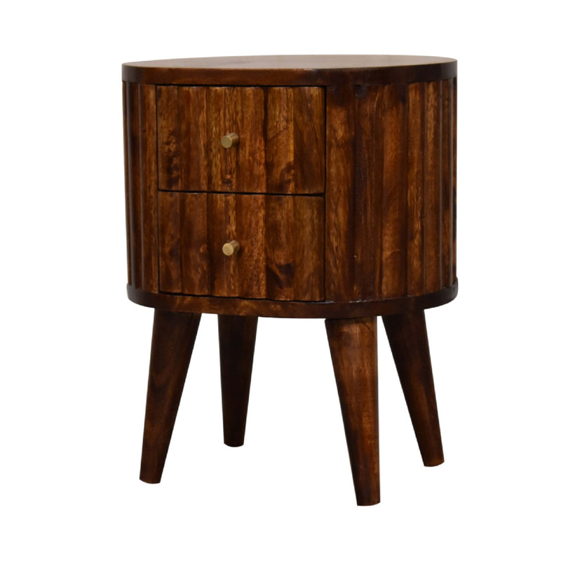 Stripe Chestnut Bedside