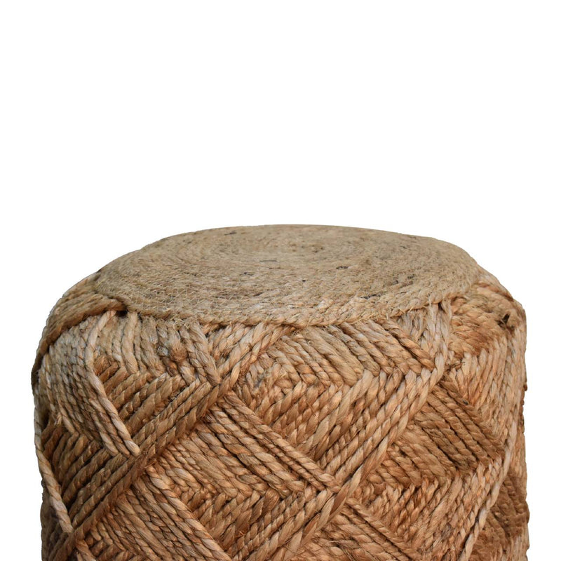 Jute Fiber Footstool Small Pattern