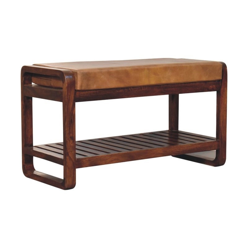 Buffalo Slatted Hallway Bench