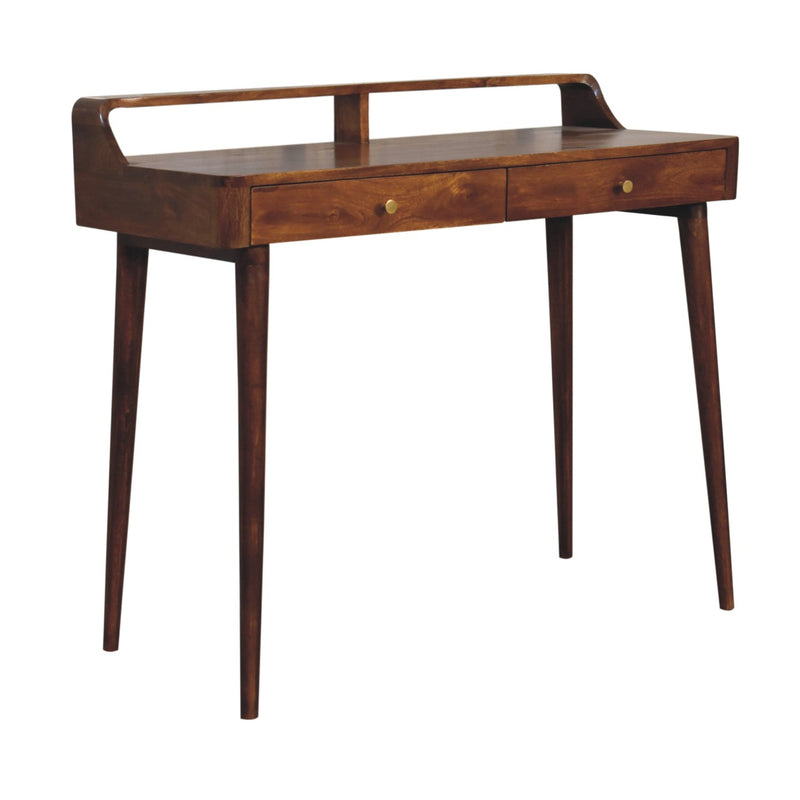 Elevated Chestnut Console Table